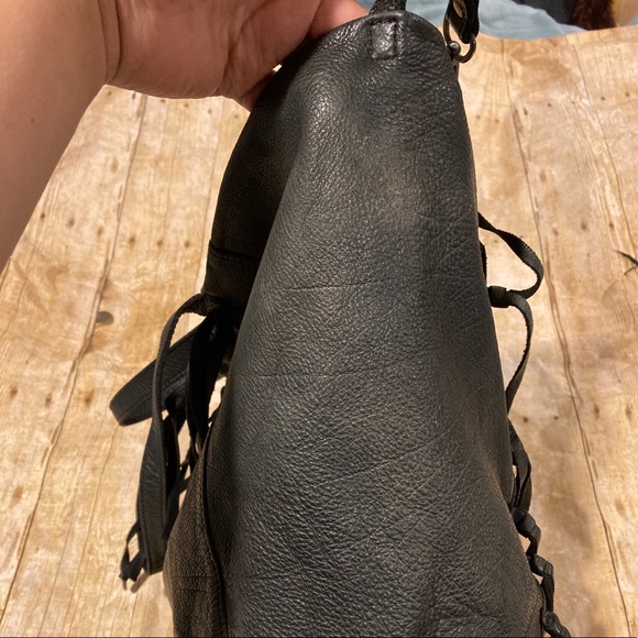 Monserat De Lucca Brizna Shopper Fringe Tote Bag Shoulder Purse Dark Green - Picture 16 of 16